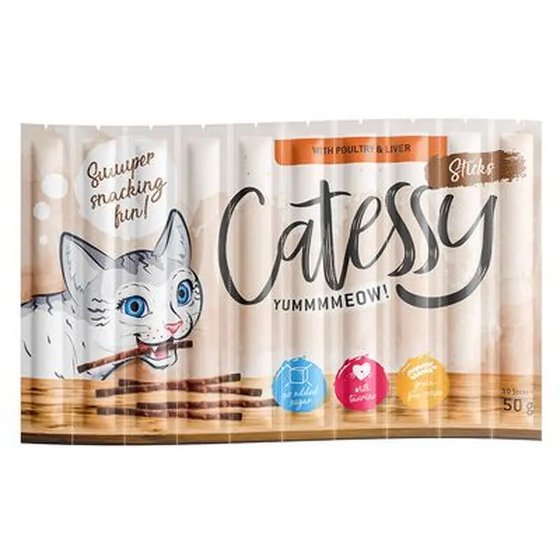 Catessy Sticks 10 x 5g - with Poultry & Liver