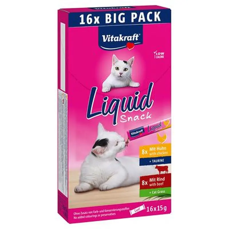 Vitakraft Cat Liquid Snack Multipack - 16 x 15g
