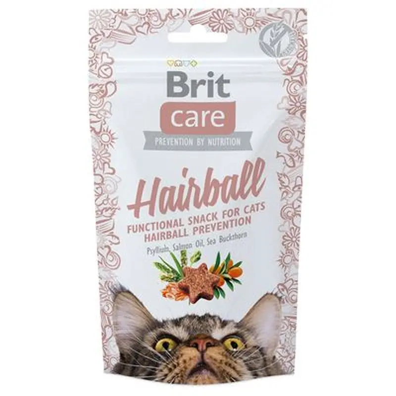 Brit Care Hairball cat snack - 50g