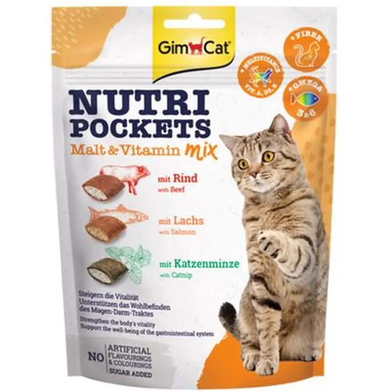 GimCat Nutri Pockets - Saver Pack: Malt Vitamin Mix (3 x 150g)