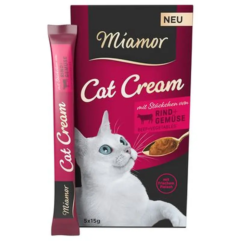 Miamor Cat Cream Beef & Vegetables - Saver Pack 55 x 15g