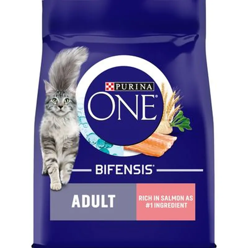 PURINA ONE Adult Salmon & Whole Grains Dry Cat Food - 9.75kg