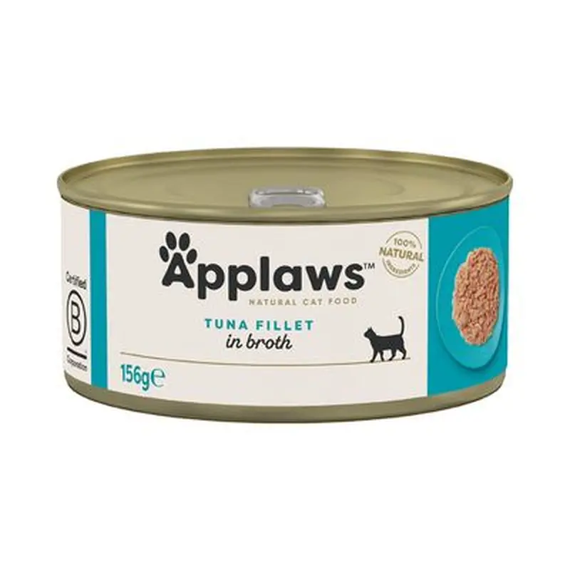 Applaws Cat Food Cans 156g - Tuna / Fish - Tuna Fillet & Prawn 6 x 156g