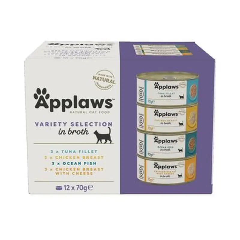 Applaws Cat Food 70g - Tuna / Fish - Tuna Fillet with Prawn 24 x 70g