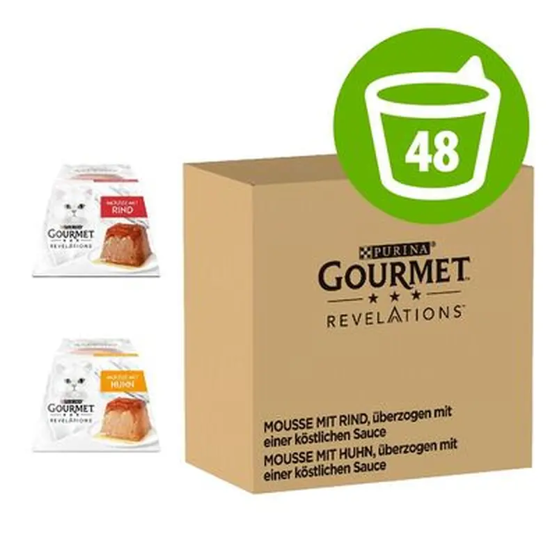 Gourmet Revelations Mousse Saver Pack 48 x 57g - Salmon & Tuna