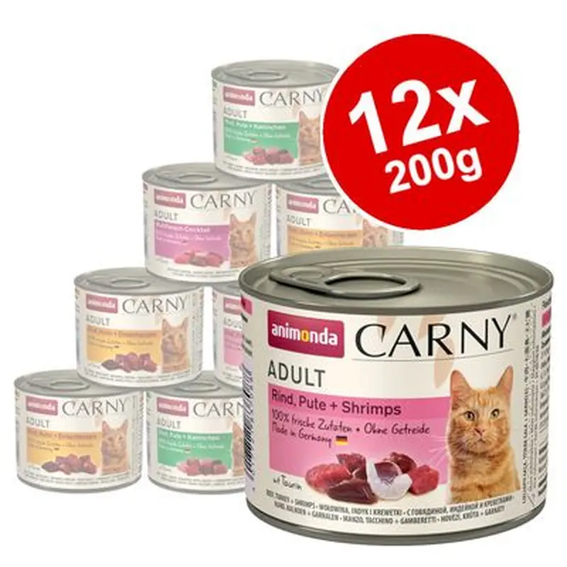 Mixed Megapack animonda Carny Adult 12 x 200g - Combination with No Beef