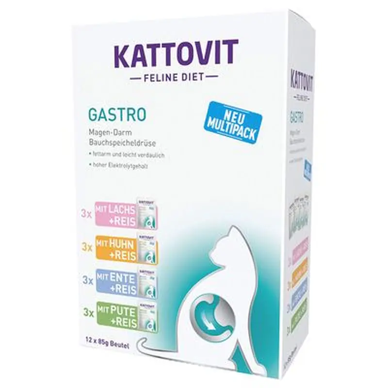 Kattovit Gastro Pouches Mixed Pack - 12 x 85g