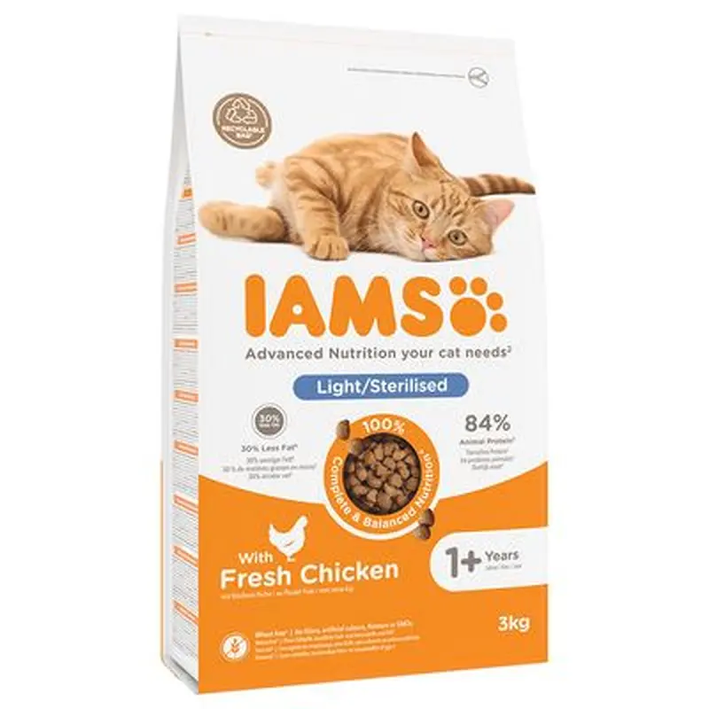 IAMS Advanced Nutrition Light/Sterilised Cat with Chicken - 10kg