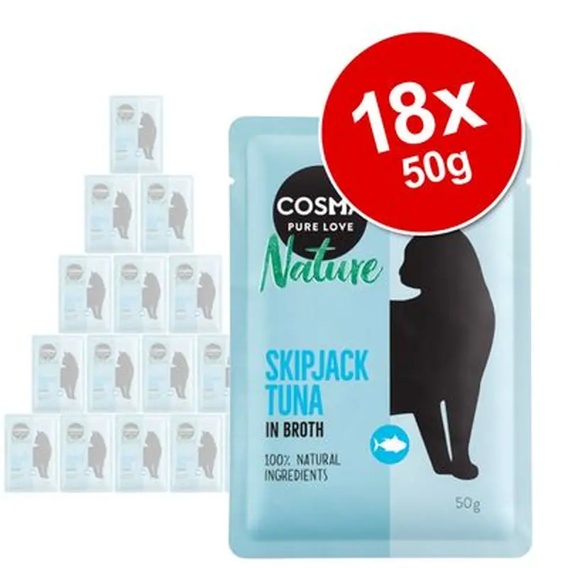 Cosma Nature Pouches Saver Pack 18 x 50g - Chicken Breast