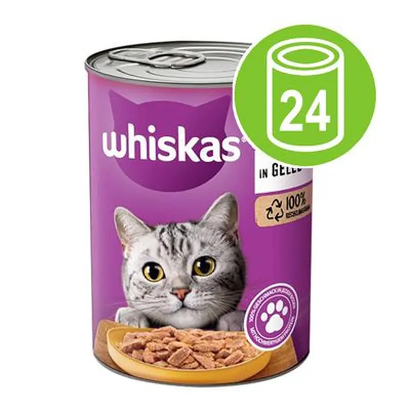 Whiskas 1+ Cans Saver Pack 24 x 400g - Salmon in Jelly