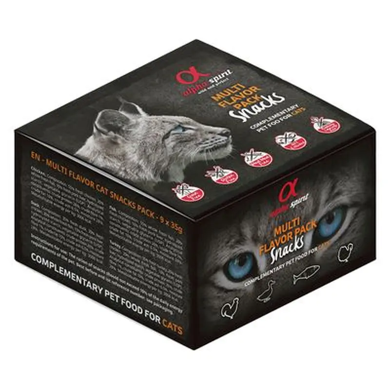 Alpha Spirit Multi-Flavour Cat Snacks - 9 x 35g