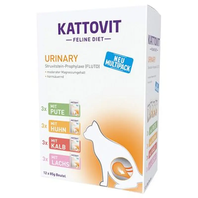 Kattovit Urinary Pouches Mixed Pack - 12 x 85g