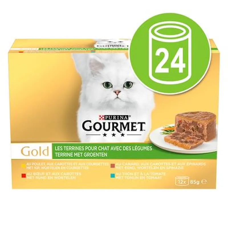 Gourmet Gold Terrine Saver Pack 24 x 85g - Mixed Pack with Vegetables