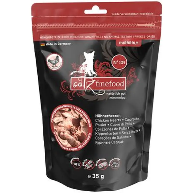 catz finefood Purrrrly - Saver Pack: Chicken Hearts (3 x 35g)