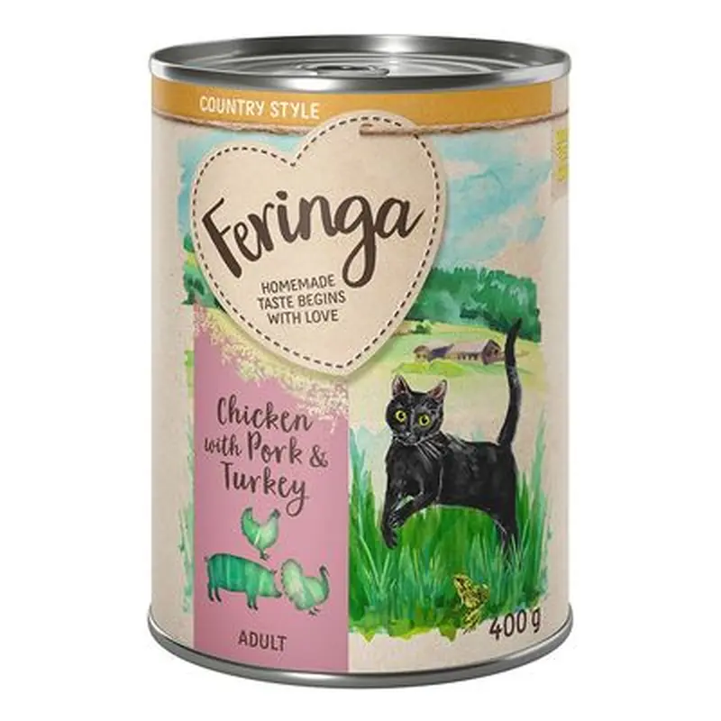 Feringa Country Style Menu 6 x 400g - Chicken with Pork & Trout