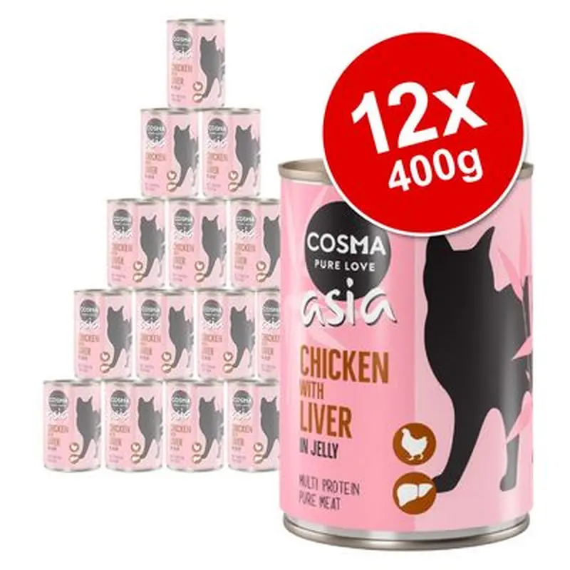 Cosma Asia in Jelly Saver Pack 12 x 400g - Mix 2 (5 Varieties)