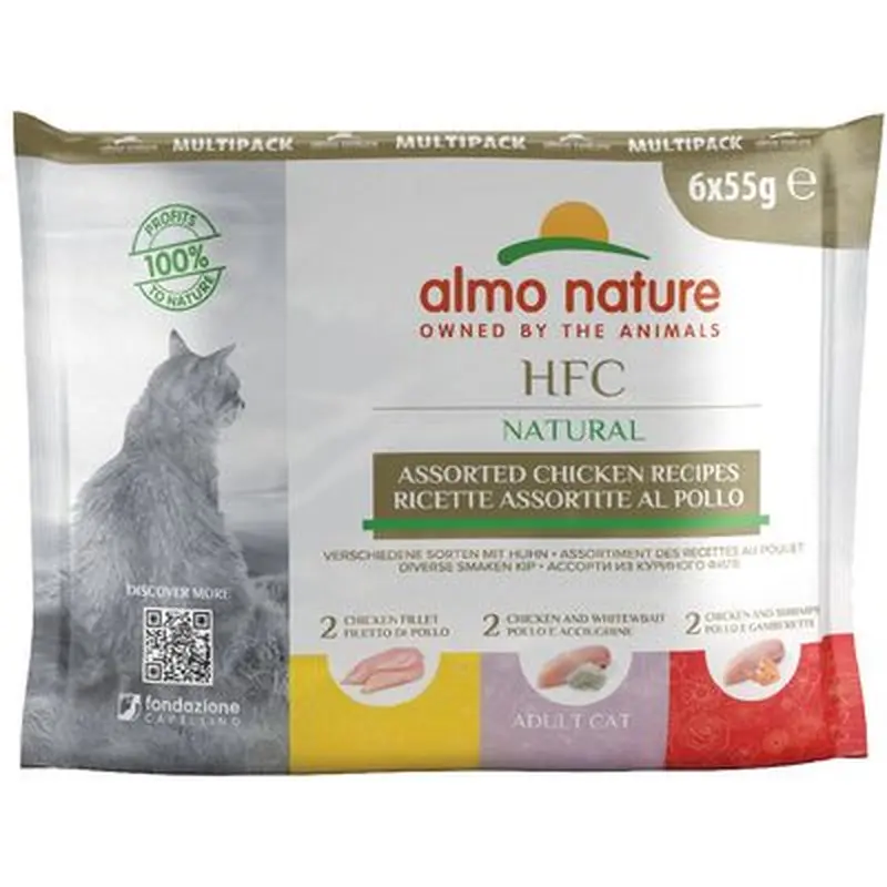 Almo Nature HFC Jelly Pouches 6 x 55g - 3 Chicken Varieties