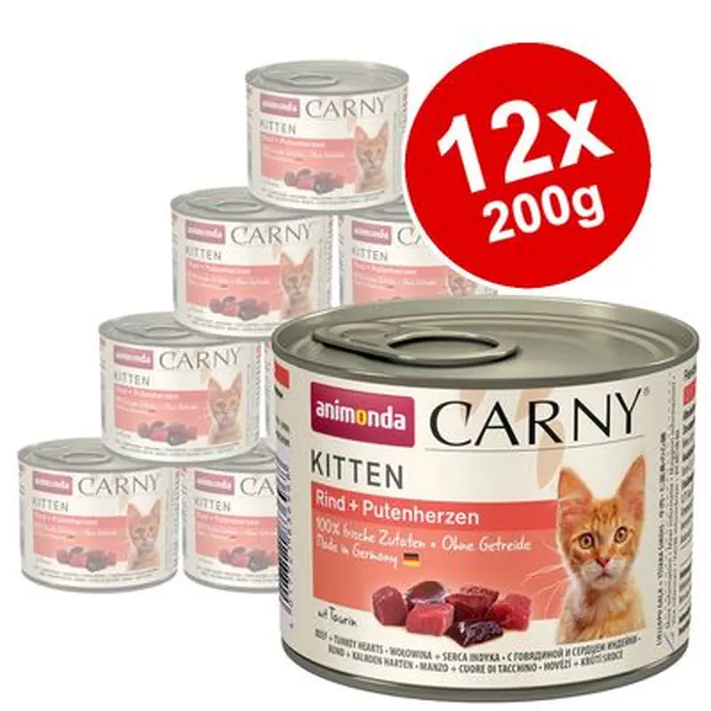 animonda Carny Kitten 12 x 200g - Beef, Chicken & Rabbit