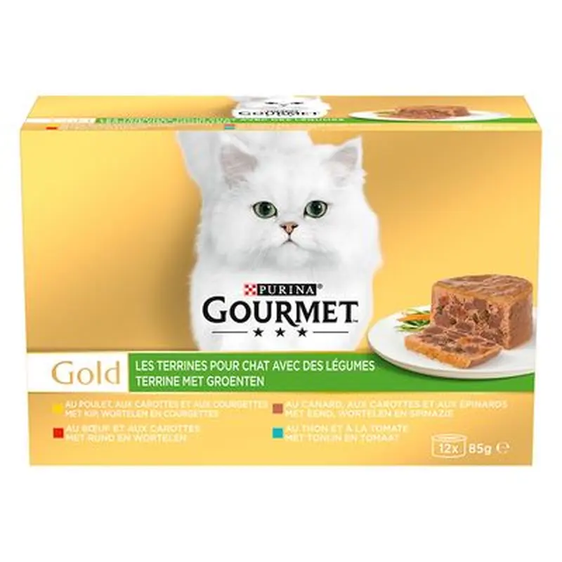 Gourmet Gold Terrine 12 x 85g - Mixed Pack with Vegetables