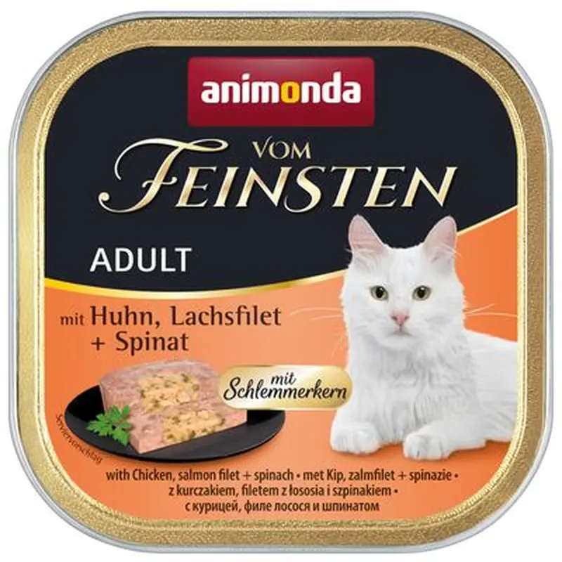 animonda vom Feinsten Adult Tasty Fillings 6 x 100g - Chicken, Salmon Fillet & Spinach