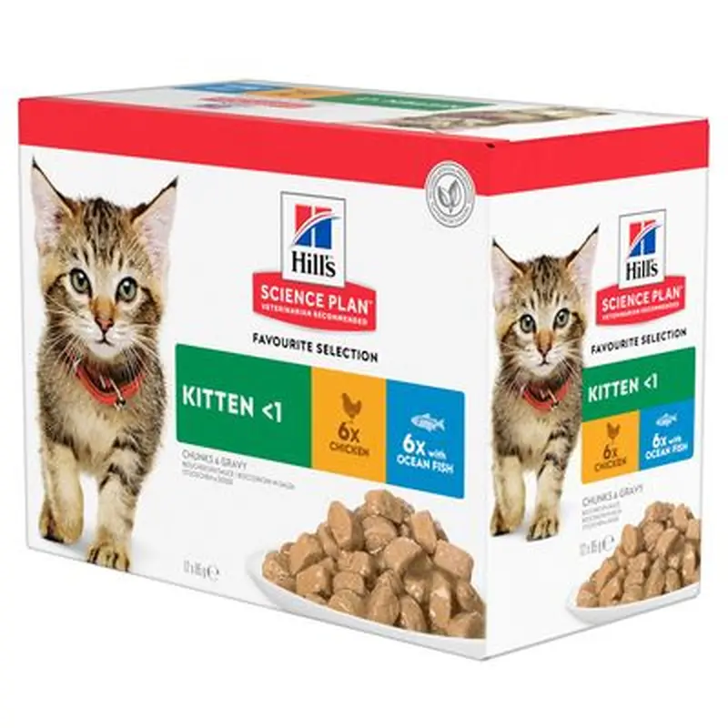 Hill's Science Plan Kitten Pouches - Ocean Fish (48 x 85g)