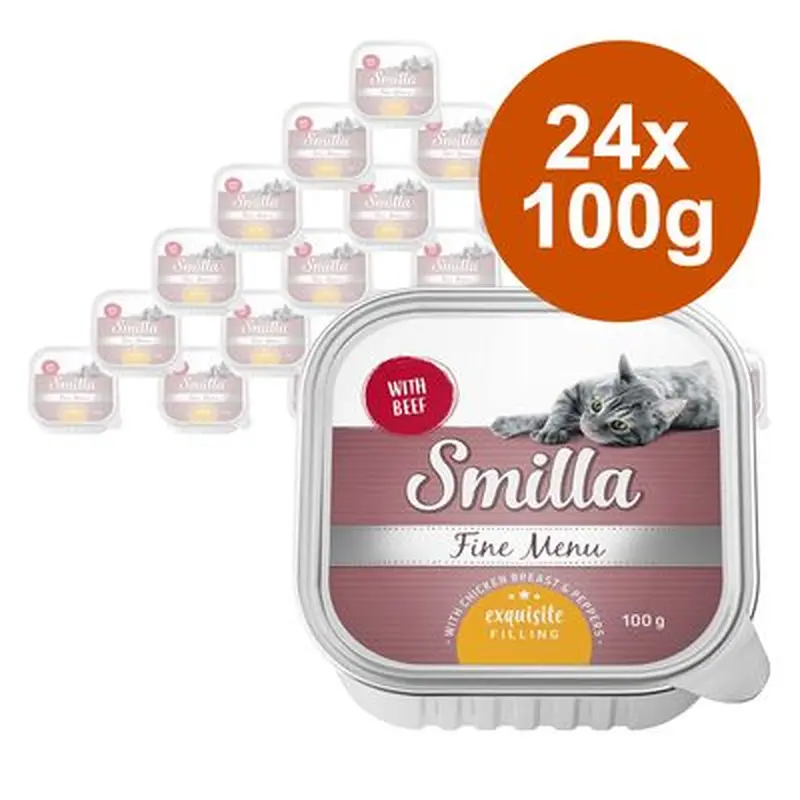 Smilla Fine Menu Exquisite Filling Saver Pack: 24 x 100g - Chicken with Beef & Carrot