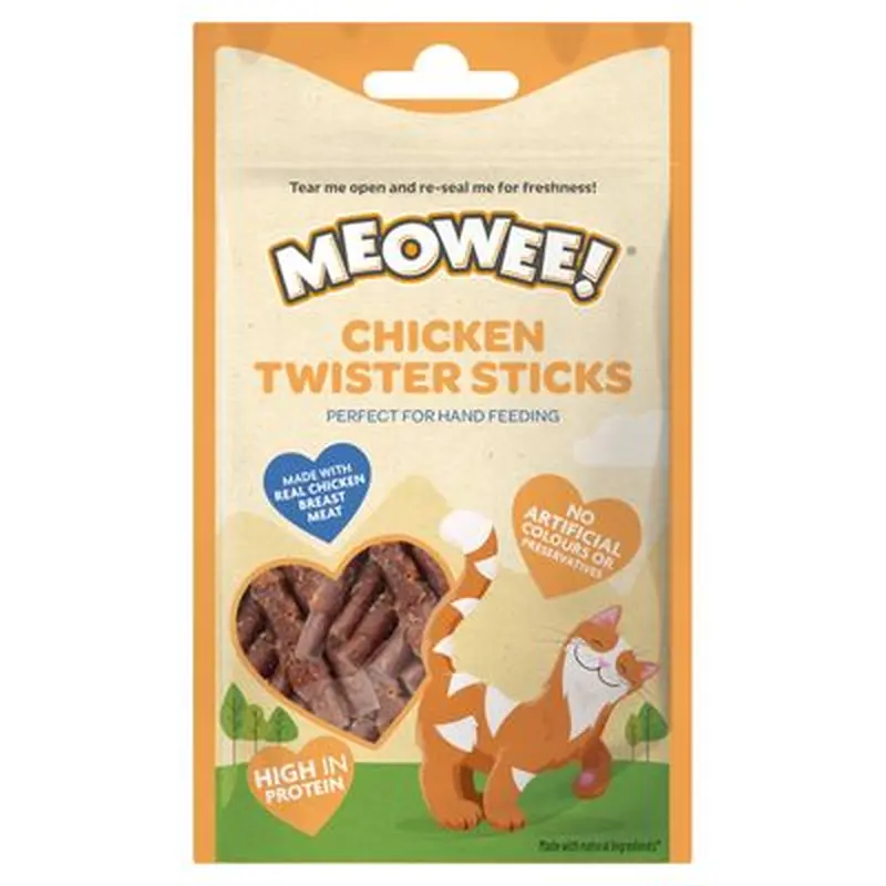 Meowee! Chicken Twister Sticks - Saver Pack: 3 x 31g