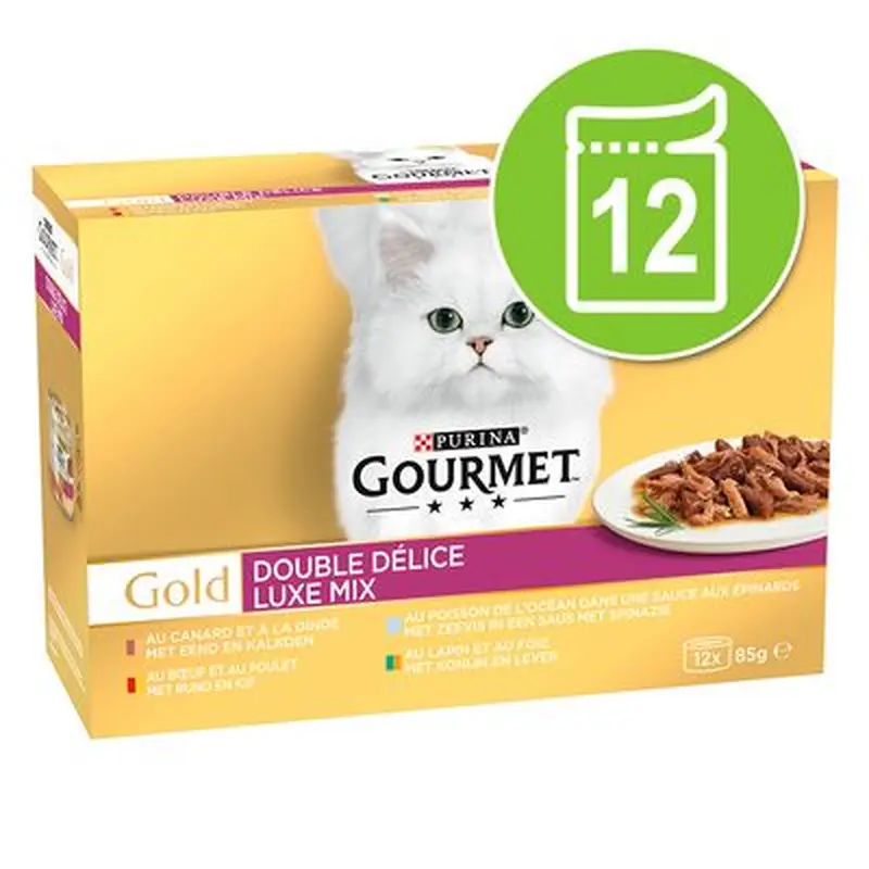 Gourmet Gold Double Delicacies 12 x 85g - Duck & Turkey