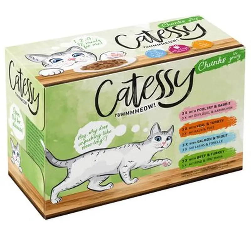 Catessy Chunks in Sauce - Super Saver Pack: 96 x 100g