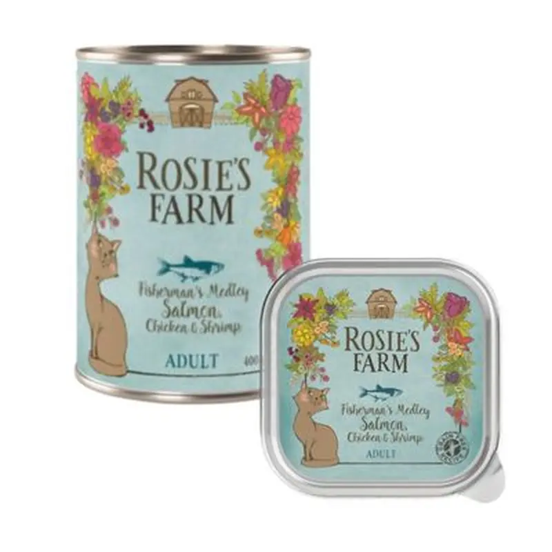 Rosie's Farm Adult Fisherman's Medley with Salmon, Chicken & Shrimp - 16 x 100g (trays)