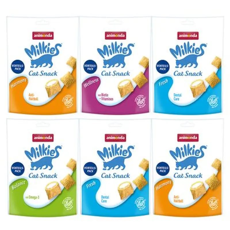 animonda Milkies Crunch Bag XL Mixed Pack - 6 x 120g (4 Varieties)