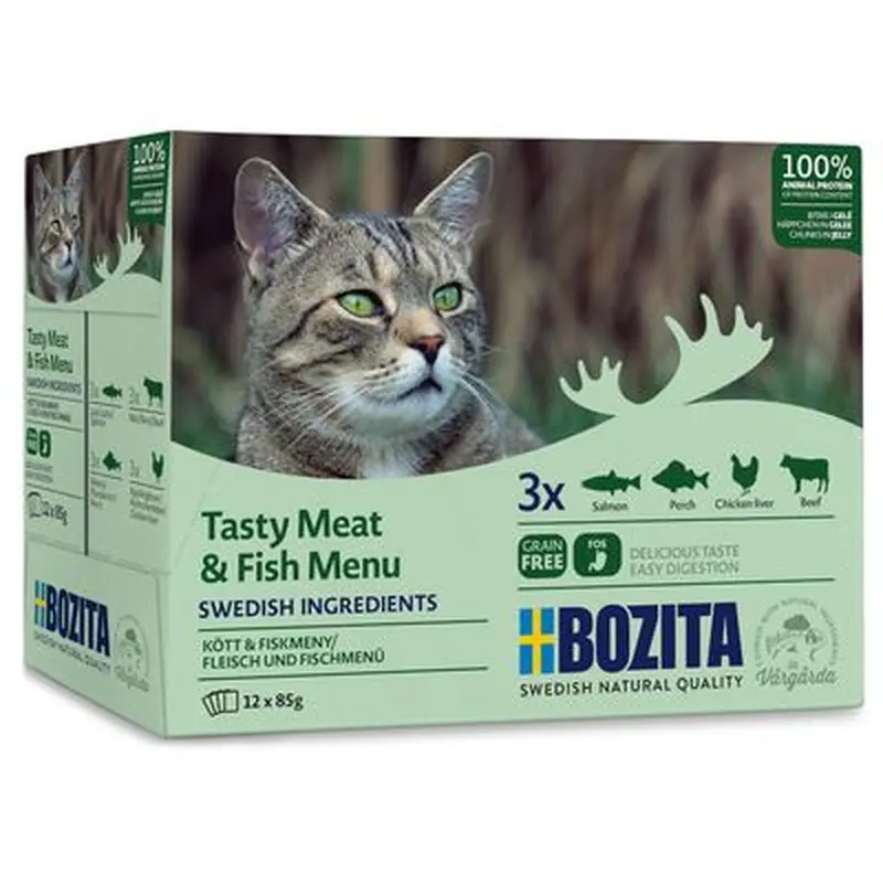 Bozita Chunks in Jelly Pouches 12 x 85g - Chicken Liver