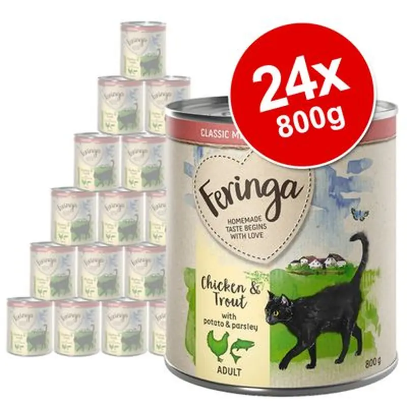 Feringa Classic Meat Menu Saver Pack 24 x 800g - Chicken & Trout