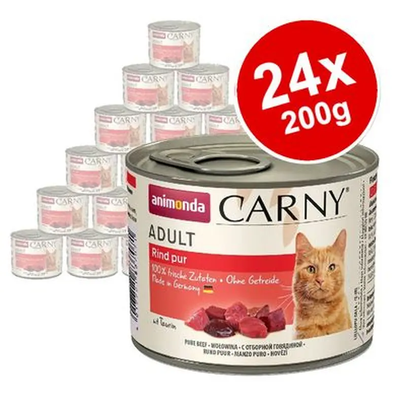 animonda Carny Adult Saver Pack 24 x 200g - Beef & Cod with Parsley Root