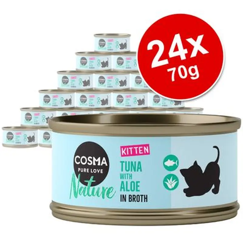 Cosma Nature Kitten Saver Pack 24 x 70g - Chicken & Tuna