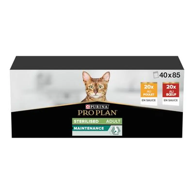 PURINA PRO PLAN Sterilised Adult 40 x 85g - Mixed Pack: Beef & Chicken