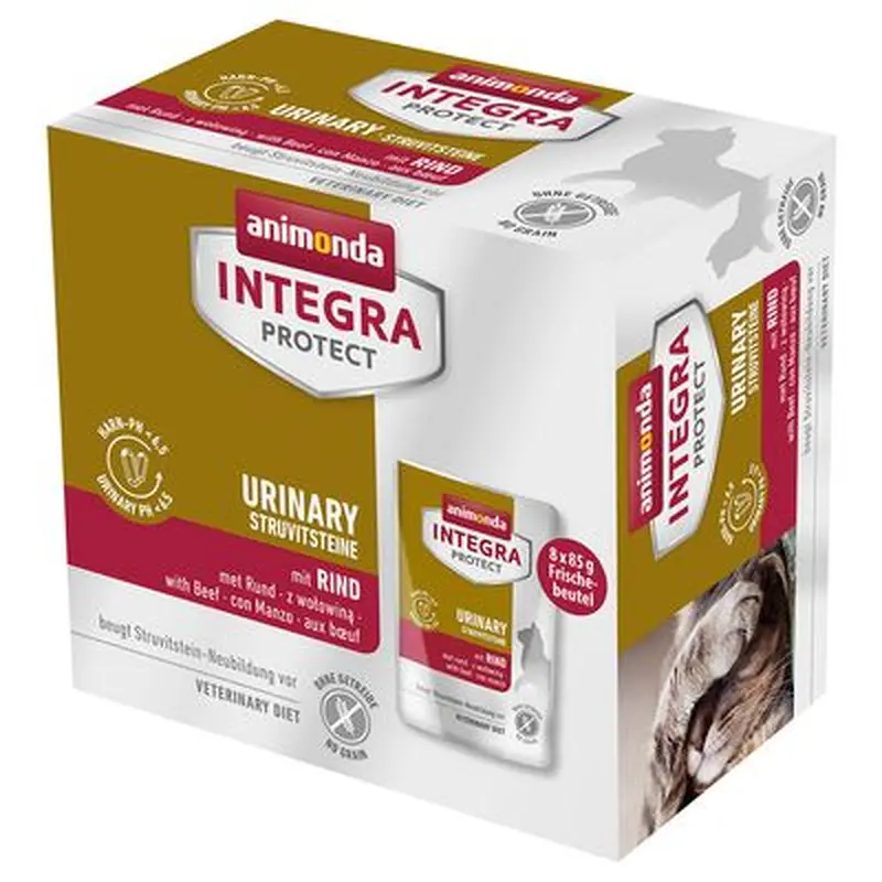 animonda Integra Protect Adult Urinary Struvite stones 8 x 85 g - with beef