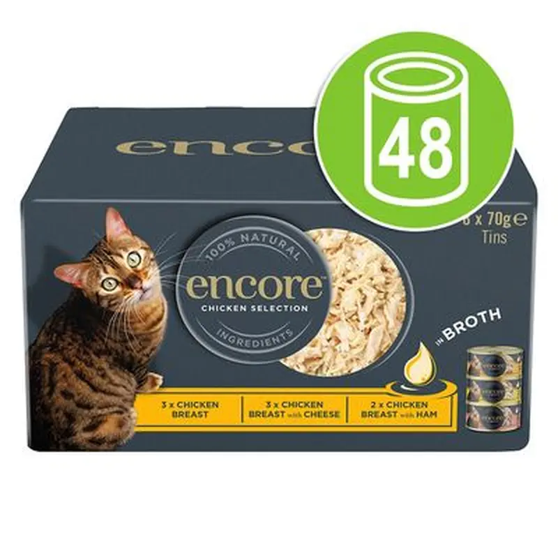 Encore Cat Tin Saver Pack 48 x 70g - Fish Selection Multipack