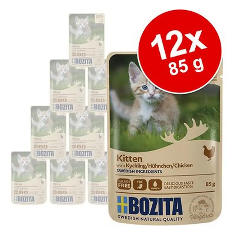 Bozita Morsels in Sauce Kitten 12 x 85 g - Salmon