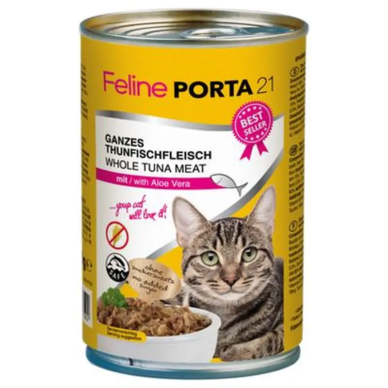 Feline Porta 21 Saver Pack 12 x 400g - Whole Tuna with Seaweed