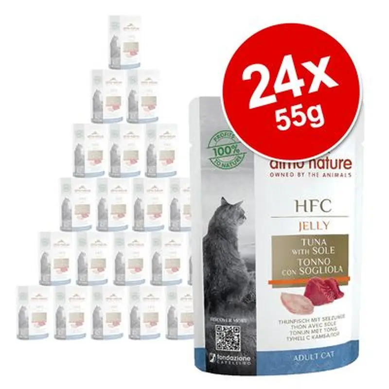 Almo Nature HFC Jelly Pouches Saver Pack 24 x 55g - Mackerel