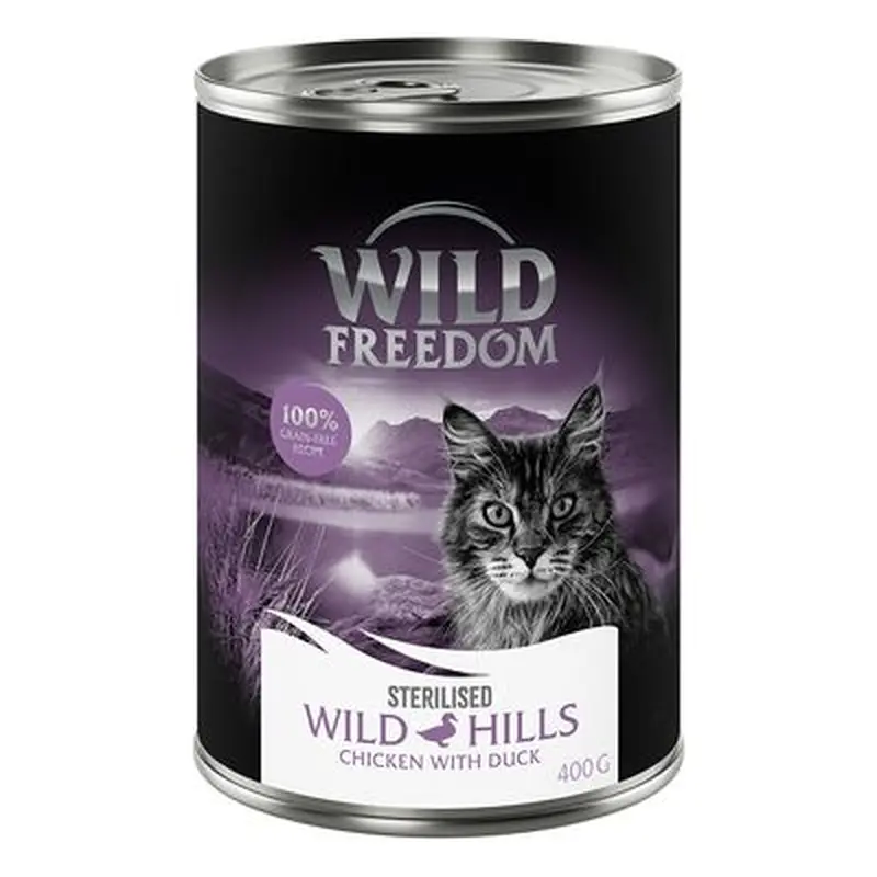 Wild Freedom Adult Sterilised 6 x 400g - Grain-Free - Cold River - Chicken with Pollock