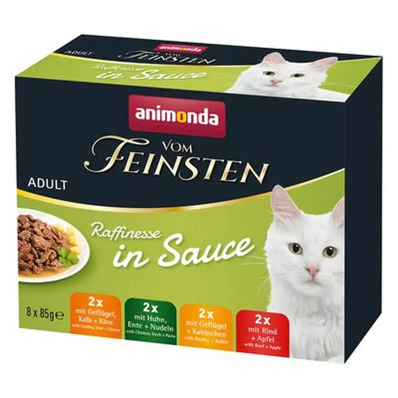 animonda vom Feinsten Adult Raffinesse in Sauce Mixed Pack - 8 x 85g