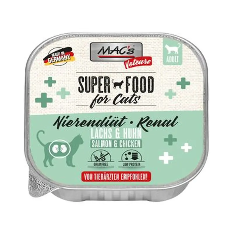 MAC's Vetcare Cat Kidney / Renal - Salmon & Chicken (16 x 100g)