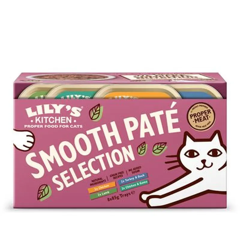 Lily's Kitchen Smooth Pat Selection for Cats 8 x 85g - Salmon & Chicken