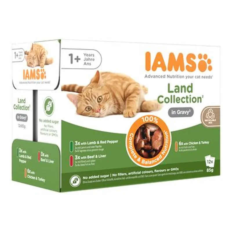 IAMS Advanced Nutrition Adult  Land Collection in Gravy - Saver Pack: 48 x 85g