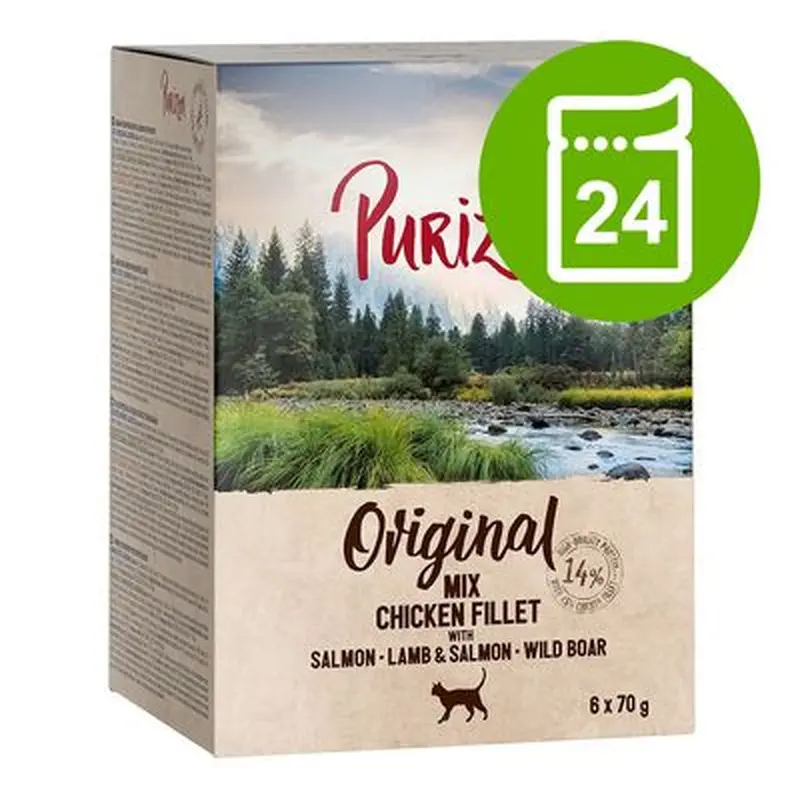 Purizon Adult Grain-Free Saver Pack 24 x 70g - Mixed Pack (3 varieties)