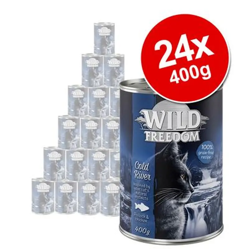 Wild Freedom Adult Saver Pack 24 x 400g - Cold River - Pollock & Chicken