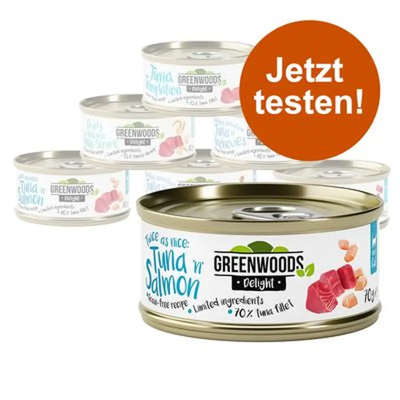 Greenwoods Delight Mixed Trial Pack Tuna 6 x 70g - Mix: 4 Varieties (Tuna)