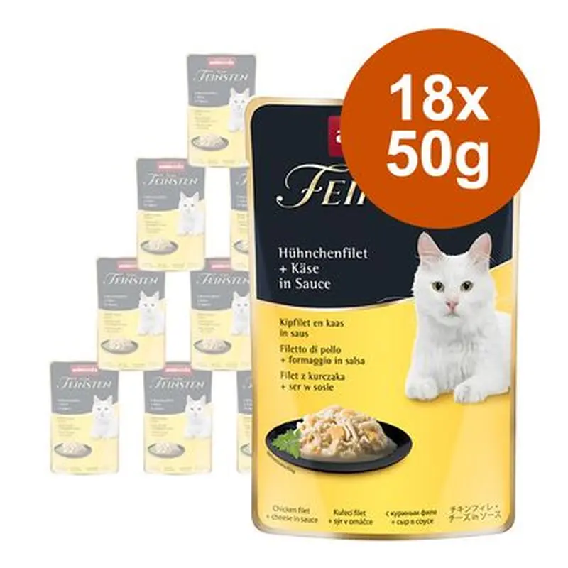 animonda vom Feinsten Adult in Sauce 18 x 50g - Chicken Fillet & Cheese in Sauce